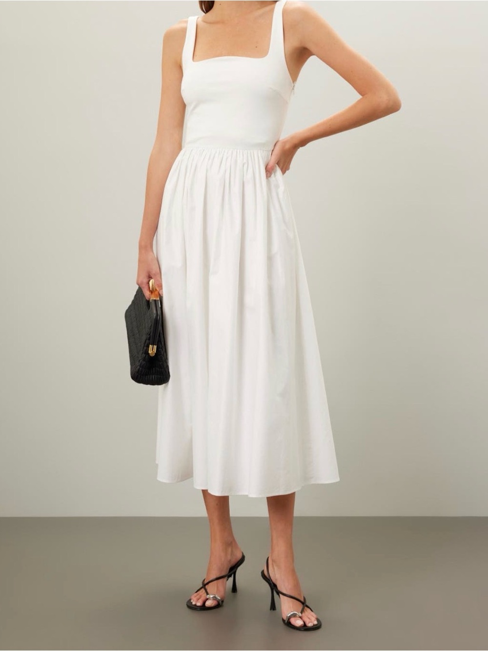 Sophie Rue Cream Square-Neck Maxi Dress